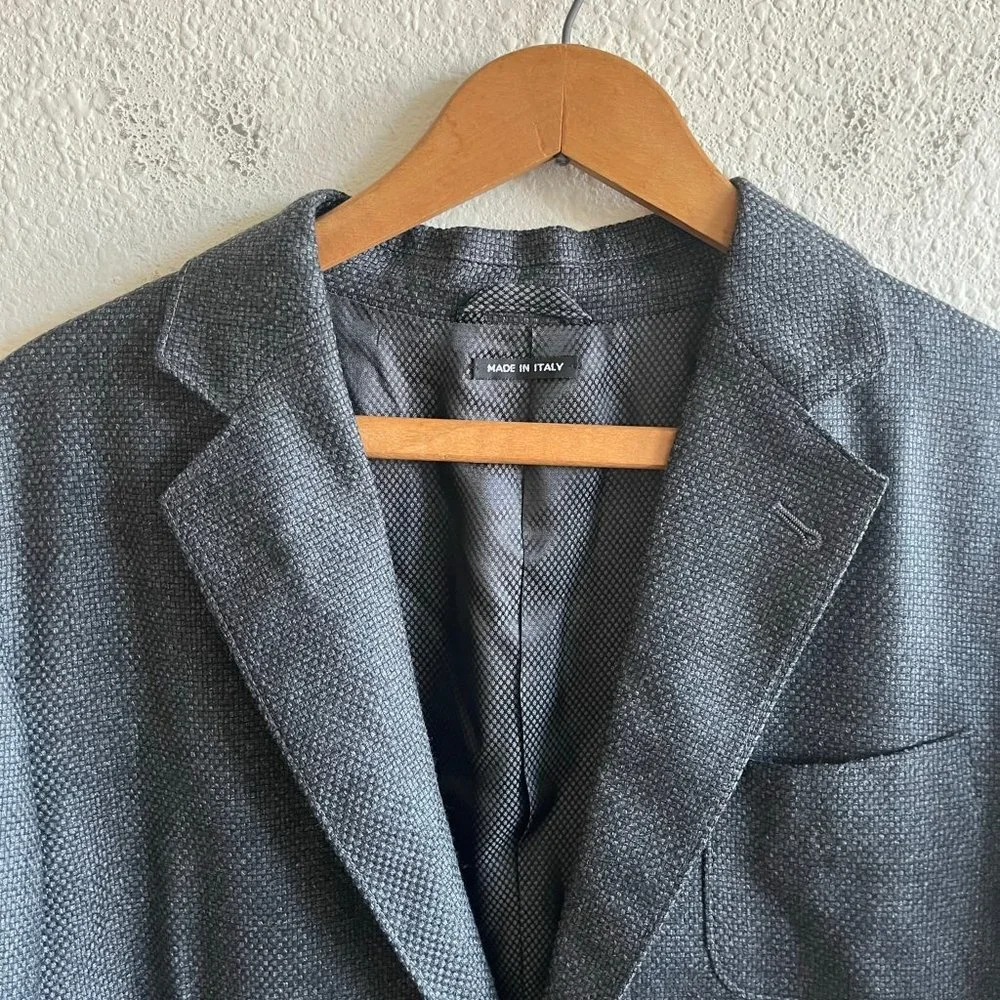 Giorgio Armani Men's Dark Grey Upton Jacket Blazer Size 40R Made in Italy